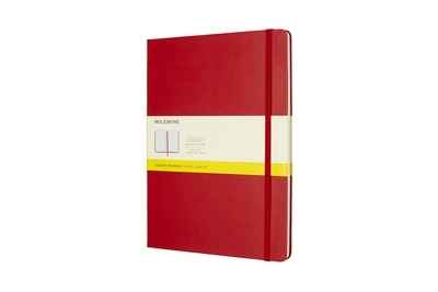 Moleskine Cuaderno clásico - XL - Cuadriculado rojo escarlata