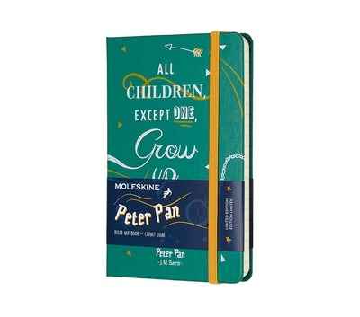 Moleskine Cuaderno edición limitada Peter Pan - P - Rayas Indios verde malaquita
