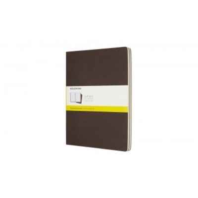 Moleskine Libreta Cahier TB Set de 3 - XL - Cuadriculado marrón café