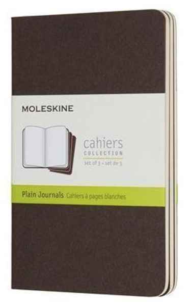 Moleskine Libreta Cahier TB Set de 3 - XL - Liso marrón café