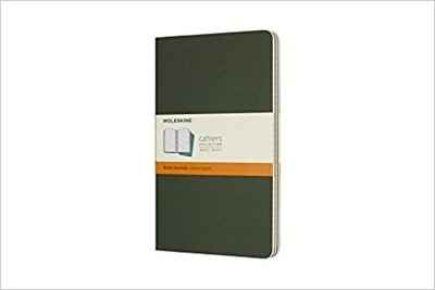 Moleskine Libreta Cahier TB Set de 3 - L - Rayas verde mirto