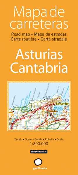 Mapa de carreteras de Asturias y Cantabria
