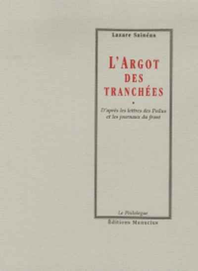 L'Argot des tranchées