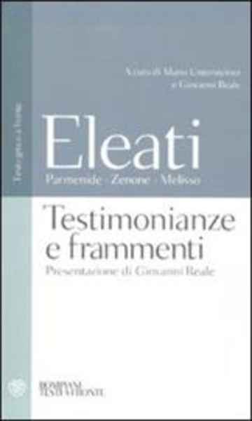 Testimonianze e frammenti. Testo greco a fronte