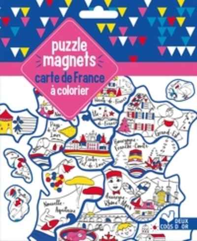 Puzzle magnets carte de France à colorier