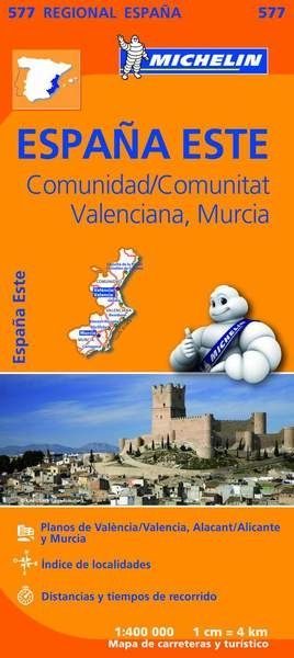 Mapa Regional España este: Comunidad Valenciana/Comunitat Valenciana, Murcia-577