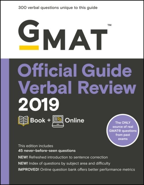 GMAT Official Guide Verbal Review 2019 : Book + Online