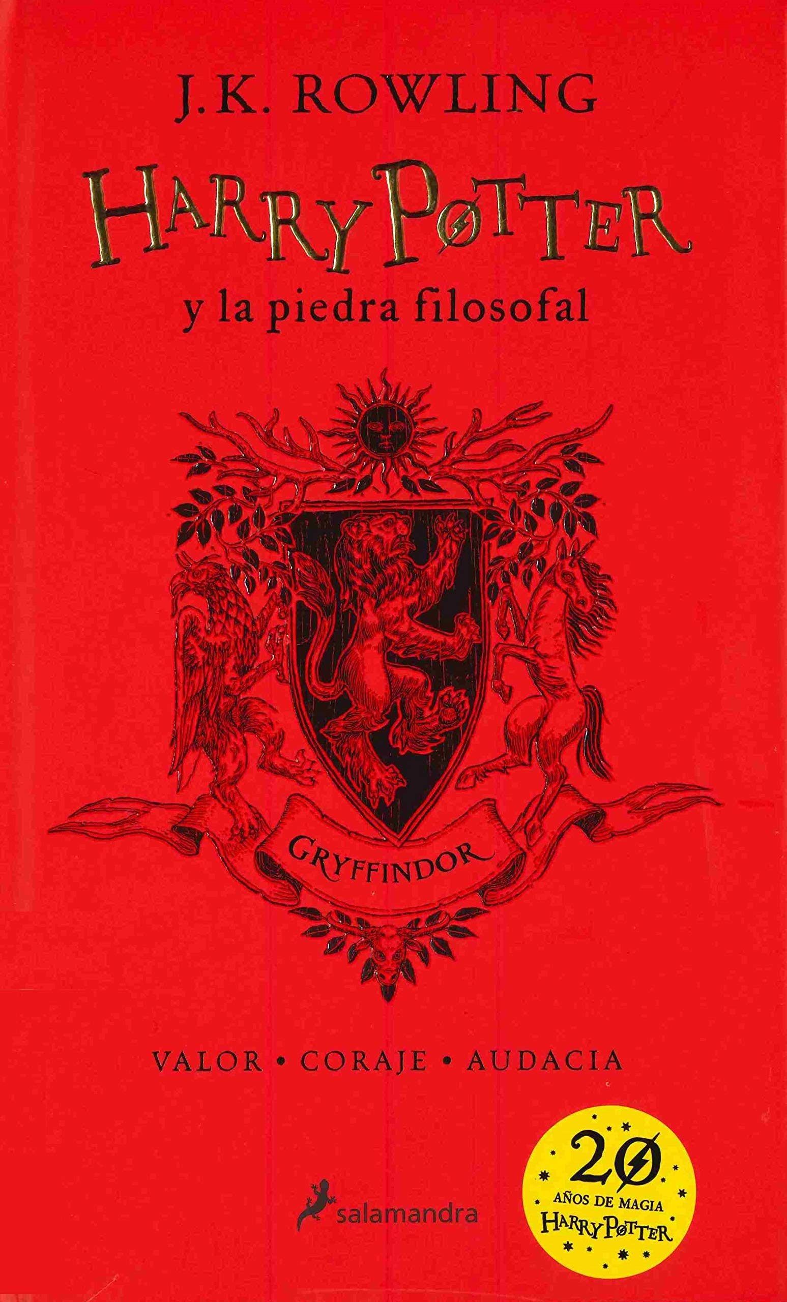 Harry Potter y la piedra filosofal - Gryffindor (Harry Potter [edición del  20º aniversario] 1): Valor · Coraje · Audacia (Tapa dura) · Literatura  Juvenil · El Corte Inglés