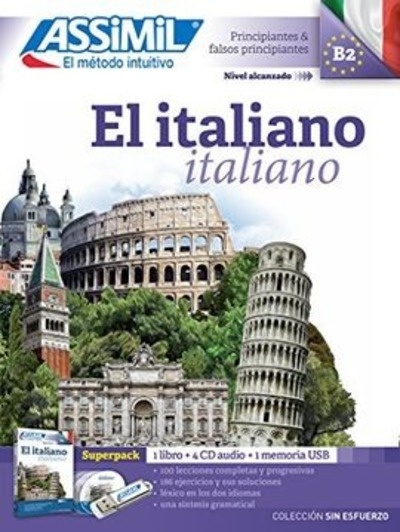 El italiano -1 libro + 4 CD audio + 1 memoria USB