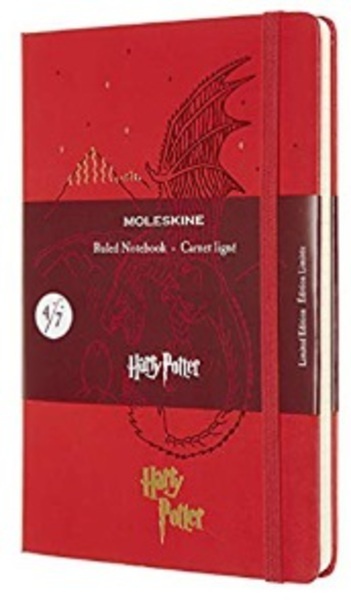 LIBRETA EDICION LIMITADA HARRY POTTER 4/7  ROJO L RAYADA