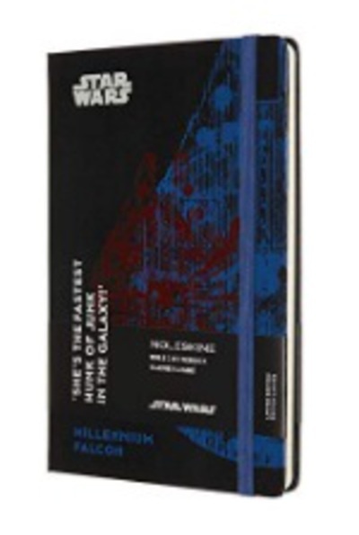 LIBRETA EDICION LIMITADA STAR WARS NEGRA L RAYADA