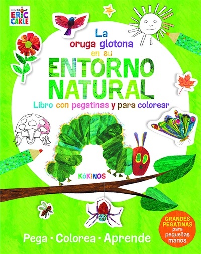 La pequeña oruga glotona en su entorno natural