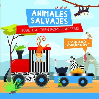 Animales salvajes, tren rompecabezas