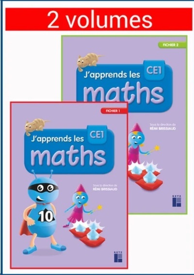 J'apprends les maths CE1 - Fichiers 1 et 2, pack en 2 volumes