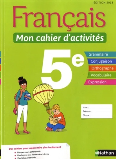 Français 5e Mon cahier d'activités