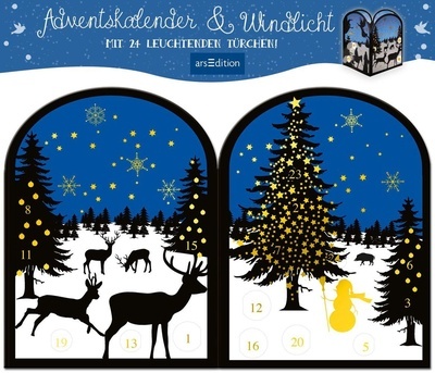 Teelichthäuschen Winternacht, Adventskalender x{0026} Windlicht