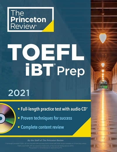 TOEFL iBT Prep with Audio CD, 2021 : Practice Test + Audio CD + Strategies and Review
