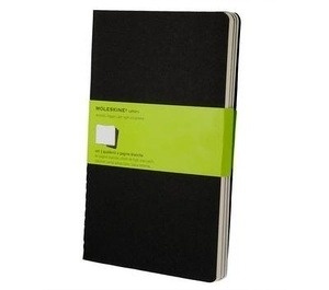 Moleskine Libreta Cahier TB Set de 3 - L - Liso negro