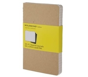 Moleskine Libreta Cahier TB Set de 3 - P - Cuadriculado Estraza