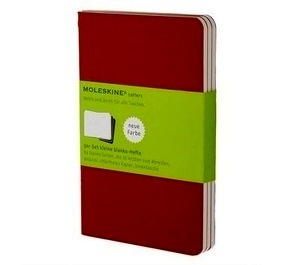 Moleskine Libreta Cahier TB Set de 3 - L - Liso rojo arándano