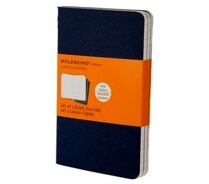 Moleskine Libreta Cahier TB Set de 3 - P - Rayas azul marino