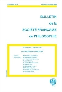 Bulletin de la société française de philosophie