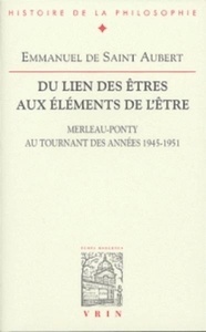 Du lien des êtres aux éléments de l'être