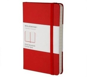 Moleskine Cuaderno clásico - P - Rayas rojo escarlata