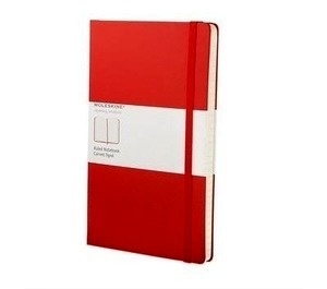 Moleskine Cuaderno clásico - L - Rayas rojo escarlata