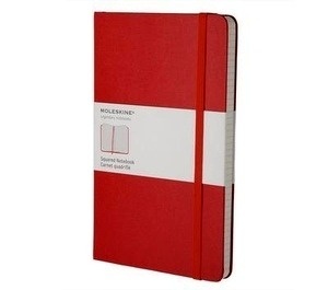 Moleskine Cuaderno clásico - L - Cuadriculado rojo escarlata