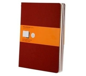 Moleskine Libreta Cahier TB Set de 3 - XL - Rayas rojo arándano