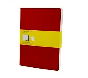 Moleskine Libreta Cahier TB Set de 3 - XL - Cuadriculado rojo arándano