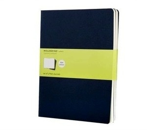 Moleskine Libreta Cahier TB Set de 3 - XL - Liso azul marino