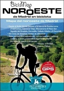 Mapa del Noroeste de Madrid en bicicleta