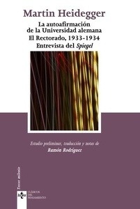 La autoafirmación de la Universidad alemana. El Rectorado, 1933-1934. Entrevista del Spiegel