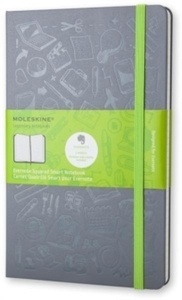 Moleskine Cuaderno Evernote Smart- L - Cuadriculado gris pizarra