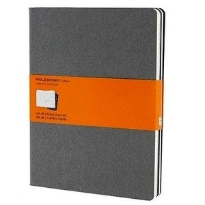 Moleskine Libreta Cahier TB Set de 3 - XL - Rayas gris piedra