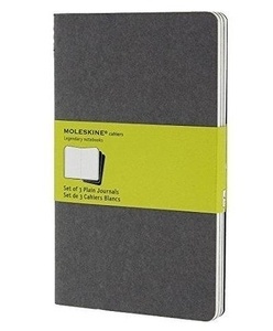 Moleskine Libreta Cahier TB Set de 3 - L - Liso gris piedra