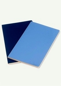 Moleskine Libreta Volant TB Set de 2 - L - Rayas azul polvo/azul real