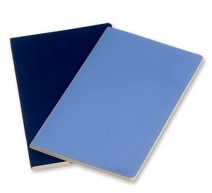 Moleskine Libreta Volant TB Set de 2 - XS - Liso azul polvo/azul real