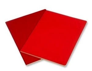 Moleskine Libreta Volant TB Set de 2 - XL - Liso rojo geranio/rojo escarlata