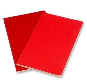 Moleskine Libreta Volant TB Set de 2 - XS - Liso rojo geranio/rojo escarlata