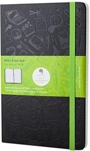 Moleskine Cuaderno Evernote Smart - L - Cuadriculado negro