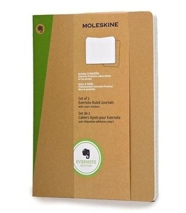 Libreta Evernote Cahier TB Set de 2 -XL - Rayas marrón kraft