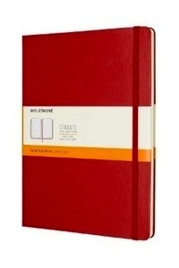 Moleskine Cuaderno clásico - XL - Rayas rojo escarlata