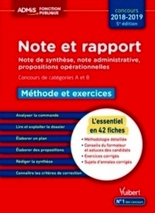 Note et rapport - Méthode et exercices catégories A et B ed. 2018-2019