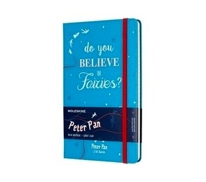 Moleskine Cuaderno edición limitada Peter Pan - L - Rayas Hadas azul cerúleo
