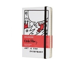 Moleskine Cuaderno edición limitada Keith Haring - P - Rayas Blanco