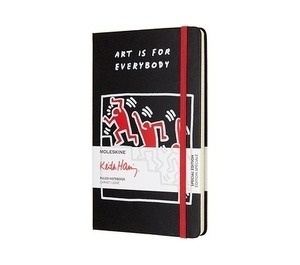 Moleskine Cuaderno edición limitada Keith Haring - L - Rayas Negro