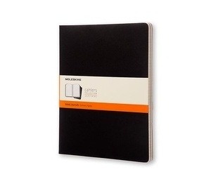 Moleskine Libreta Cahier TB Set de 3 - XXL - Rayas negro